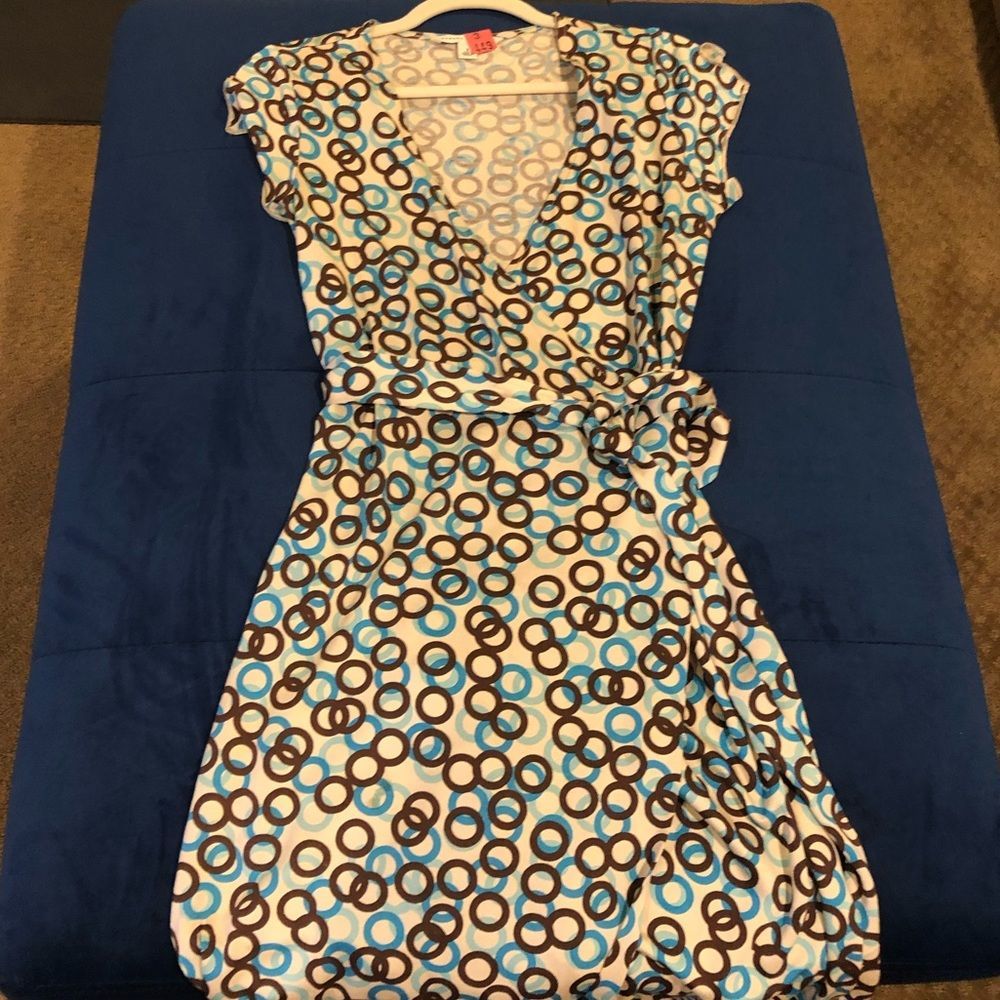 Banana Republic Silk Blend Wrap Dress Sz S, EUC